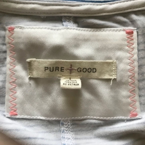 Pure+Good Anthro blue and white striped shirt - Picture 4 of 4